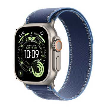   Apple Watch Ultra 3 (2025) 5G 49mm Natural Titanium Case with Ocean Band - Anchor Blue